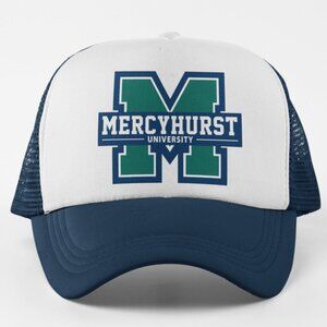 NEW Mercyhurst University Lakers Foam Trucker Snapback Hat 2TONE NAVY WHITE